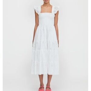 Elegant White Eyelet Dress